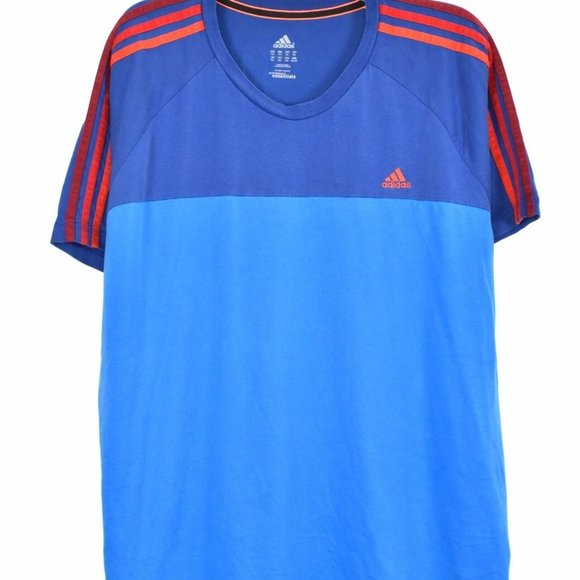 adidas | Shirts | Modern Adidas Shirt Blue Embroidered Tee Au Xxl | Poshmark